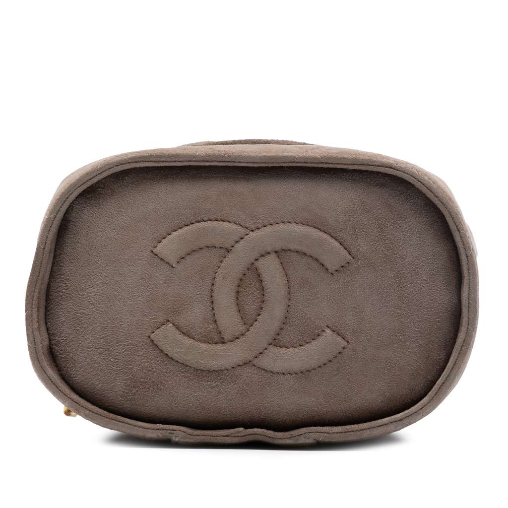 Chanel Quilted Suede Tassel Vanity Bag - Image 6