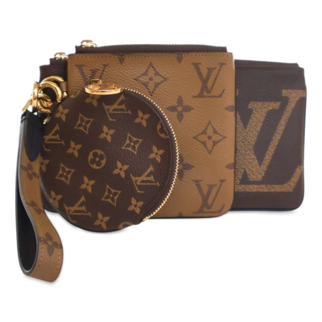 Louis Vuitton Monogram Reverse Giant Trio Pouch