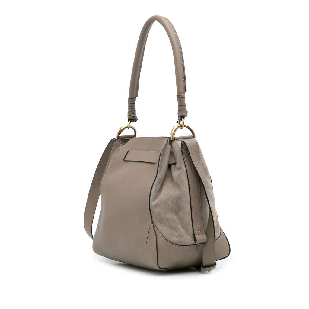 Chloé Medium Calfskin and Suede Owen Bucket Bag - 2