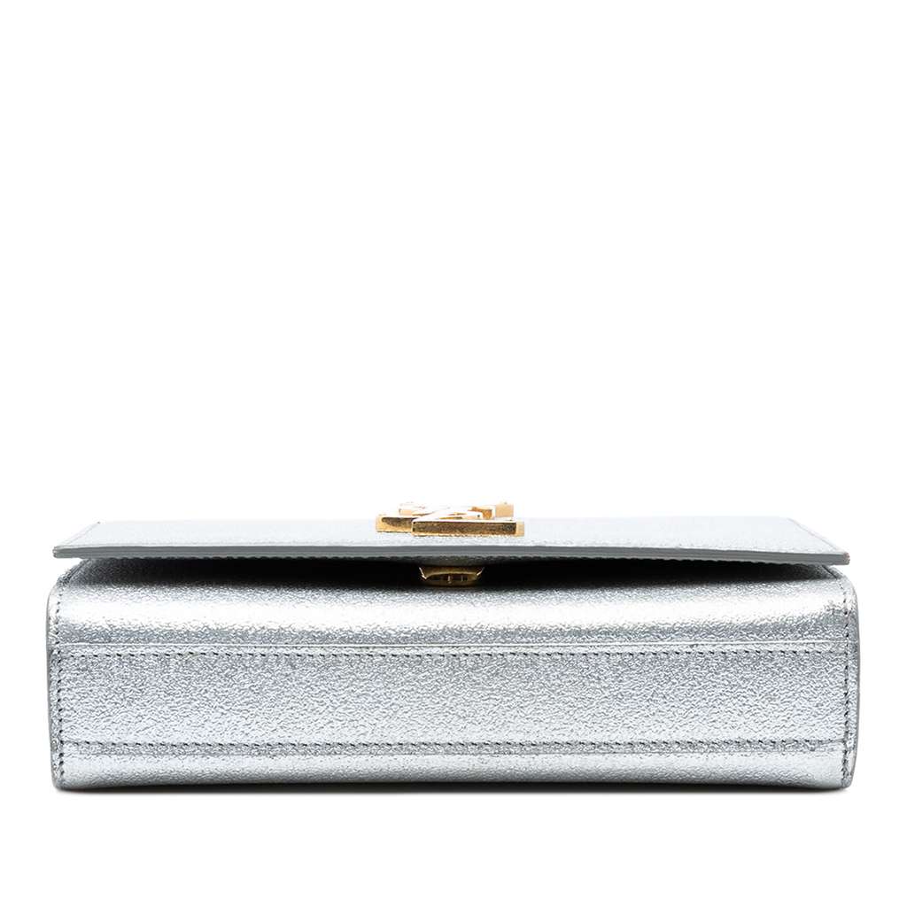 Saint Laurent Small Metallic Calfskin Classic Monogram Kate Crossbody - Image 6
