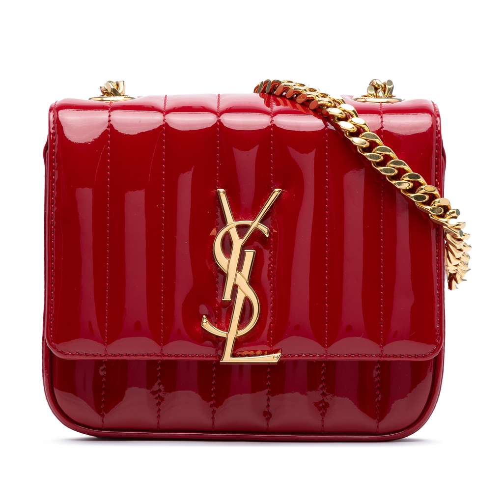 Saint Laurent Small Patent Vicky Crossbody