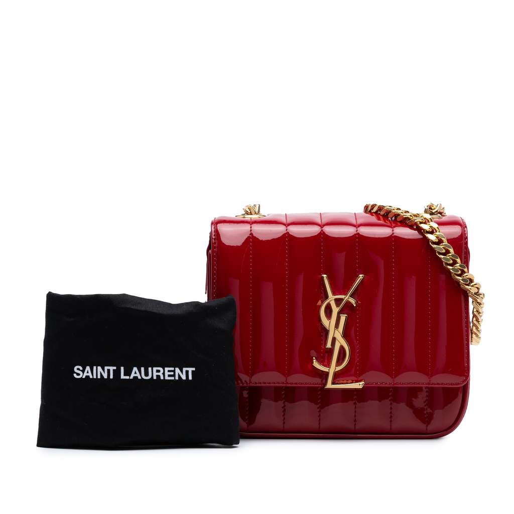 Saint Laurent Small Patent Vicky Crossbody - Image 10