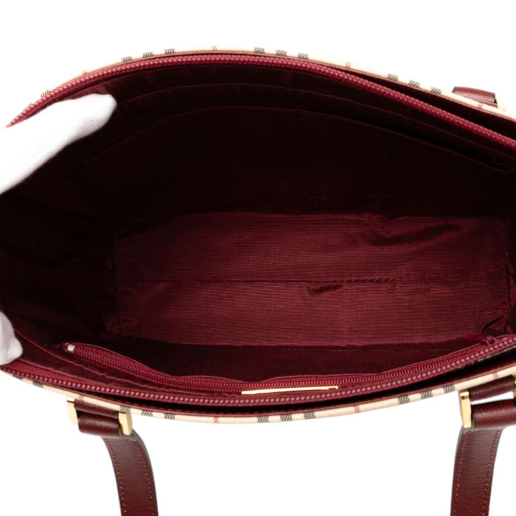 Burberry House Check Canvas Handbag - 4