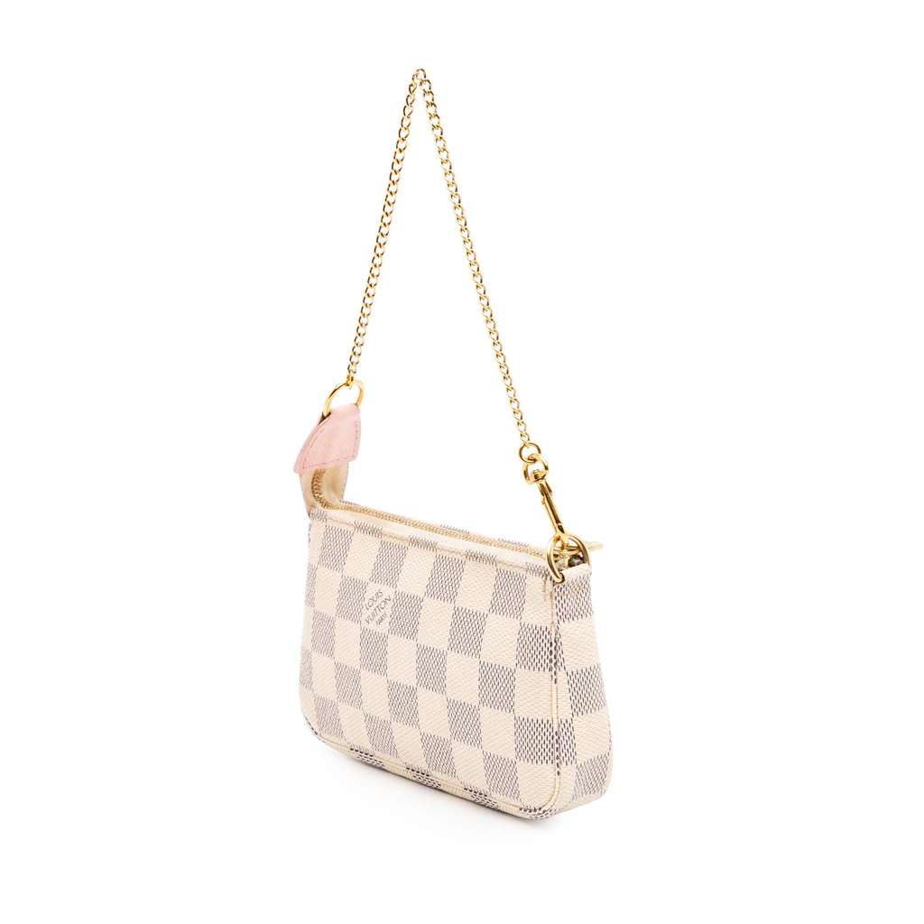 Louis Vuitton Damier Azur Christmas Birds Mini Pochette Accessoires - Back view