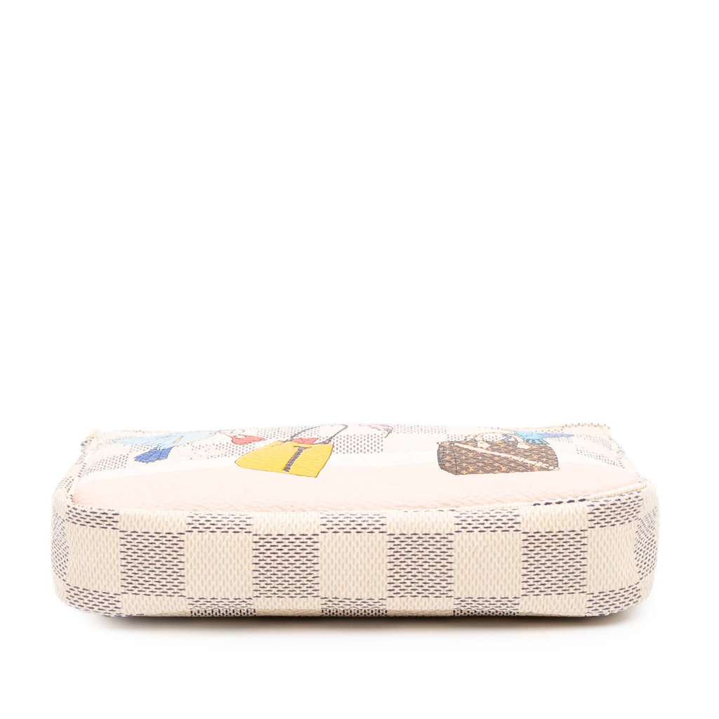 Louis Vuitton Damier Azur Christmas Birds Mini Pochette Accessoires - Image 6