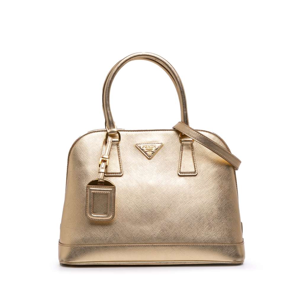 Prada Medium Saffiano Lux Open Promenade Satchel