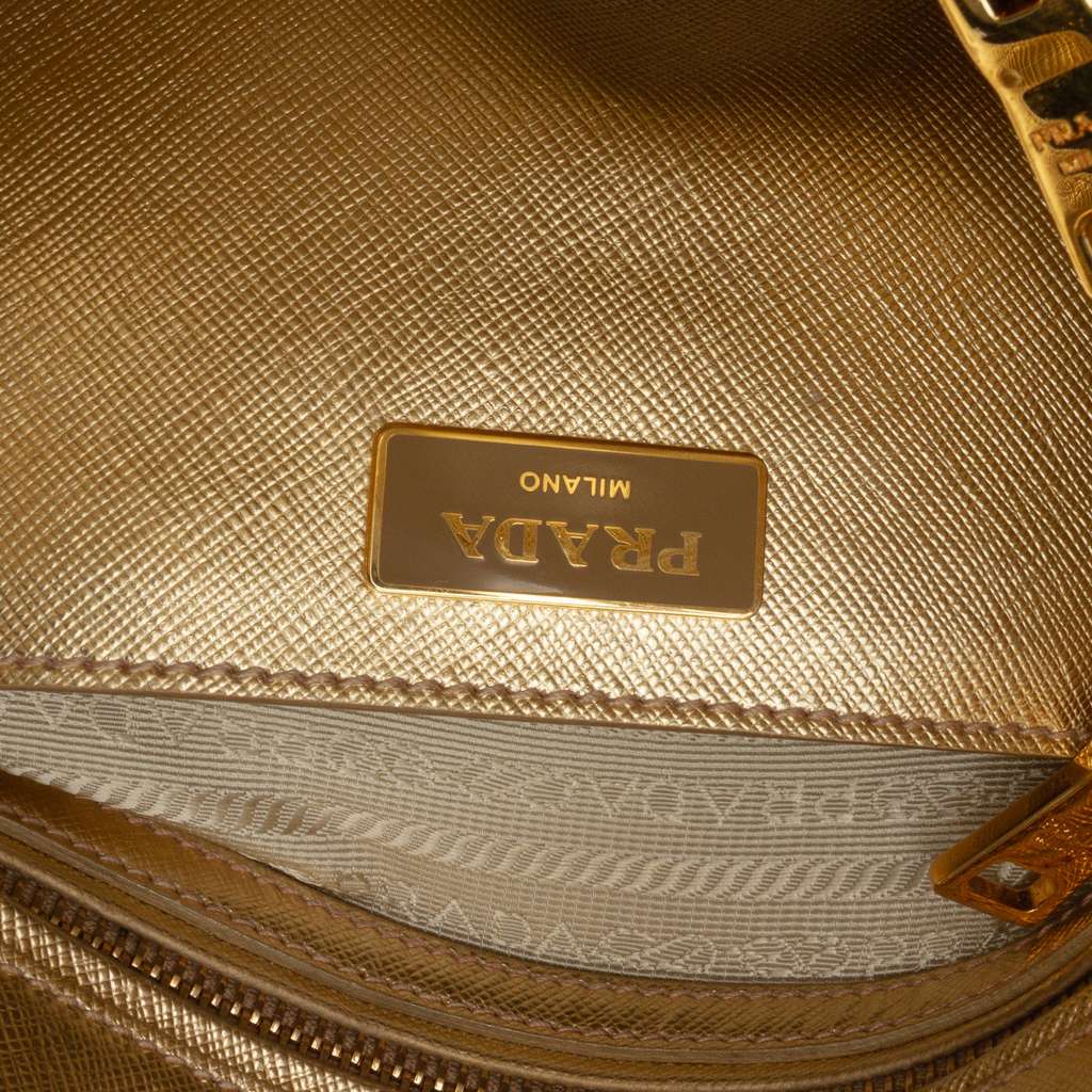 Prada Medium Saffiano Lux Open Promenade Satchel - 5