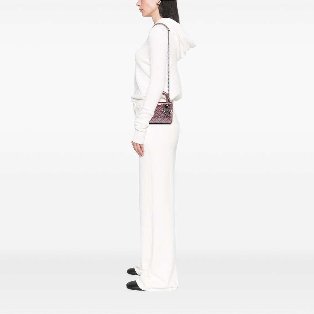 Dior Mini Iridescent Lambskin Cannage Lady Dior - Detail 2