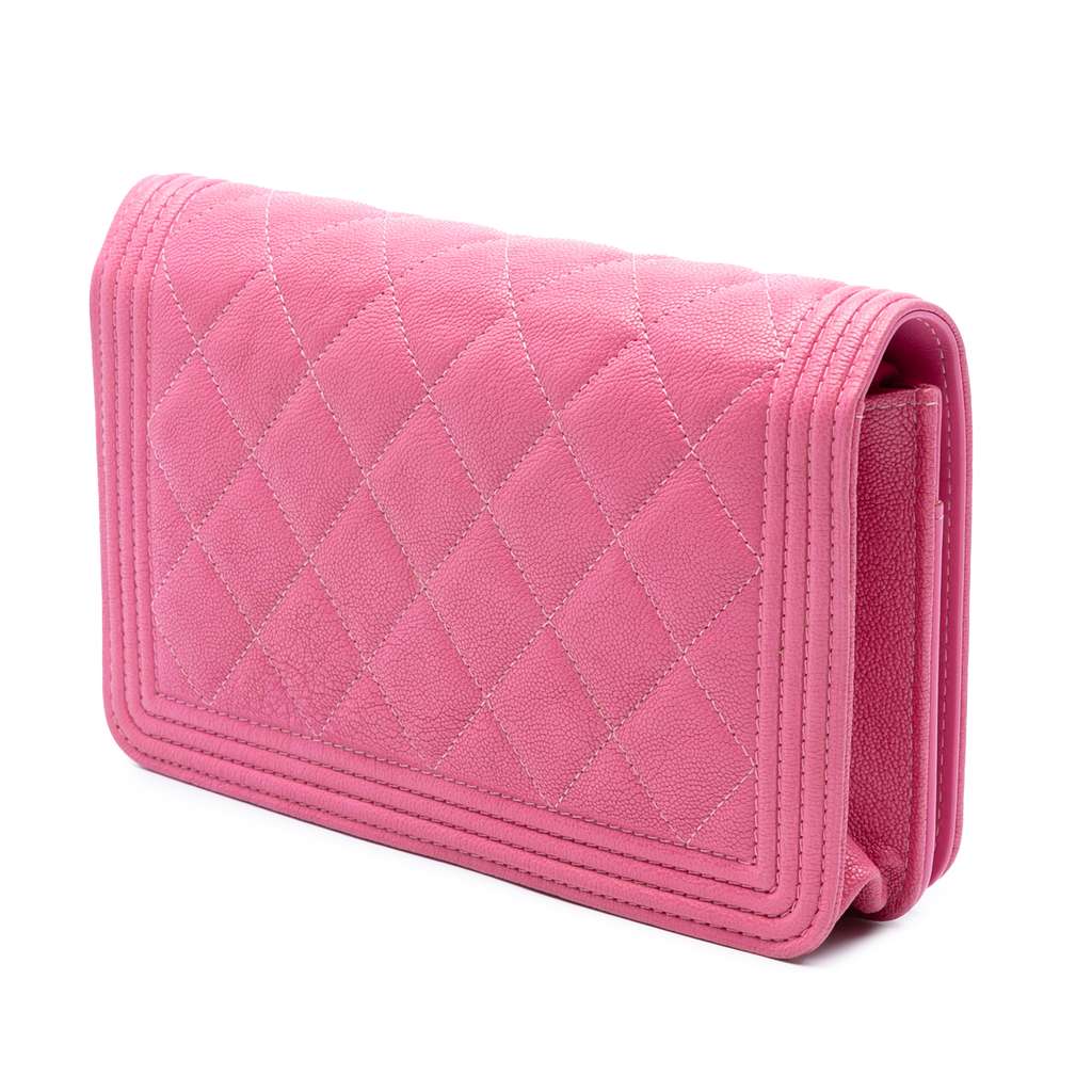 Chanel Small Quilted Caviar Boy Flap - Back view