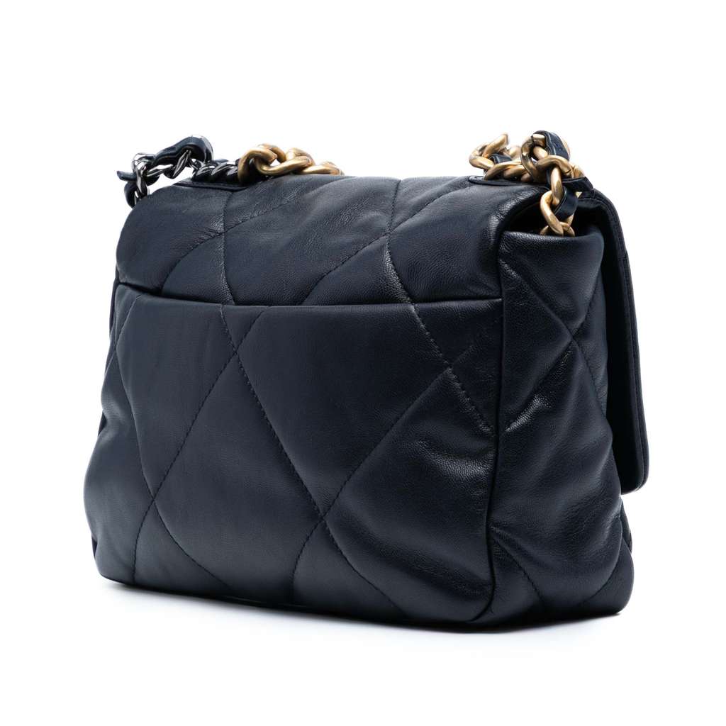 Chanel Medium Lambskin 19 Flap - Back view