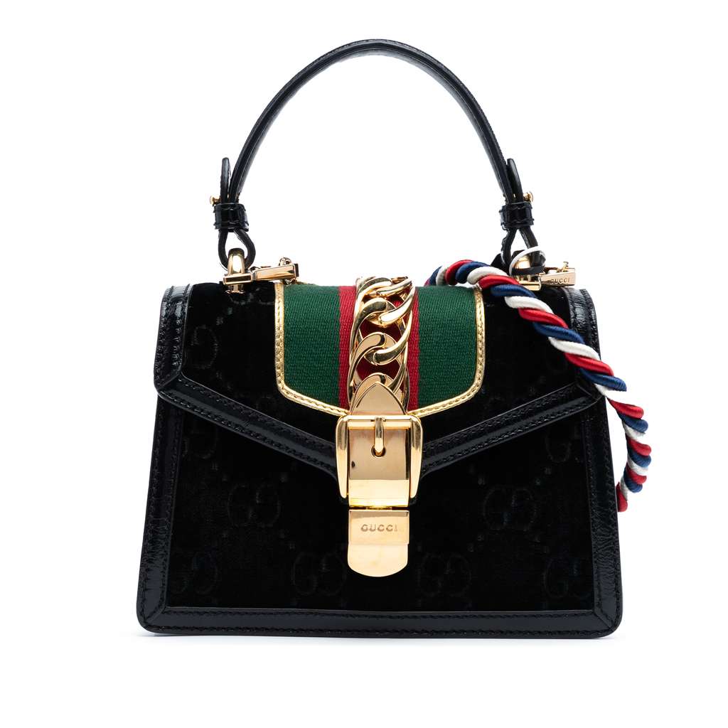 Gucci Mini GG Velvet Sylvie Satchel
