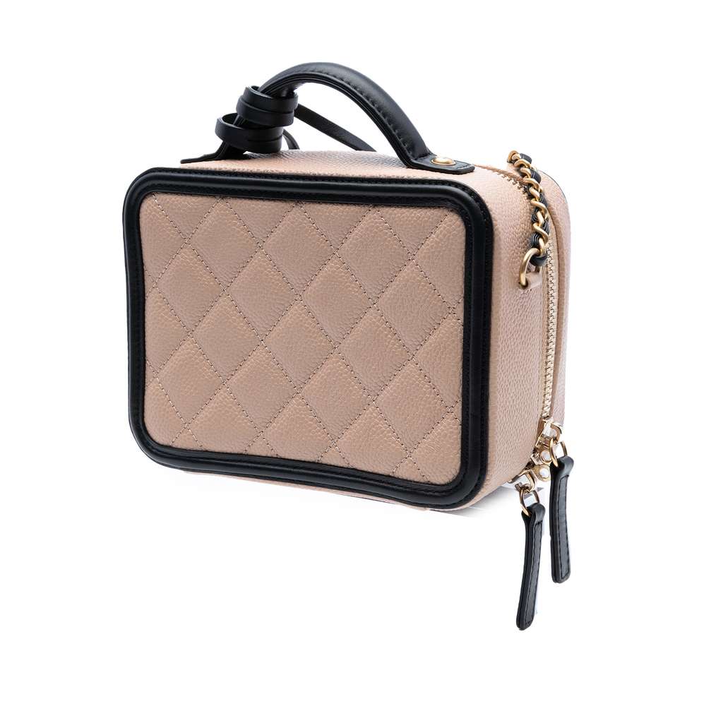 Chanel Small Caviar CC Filigree Vanity Case - Back view