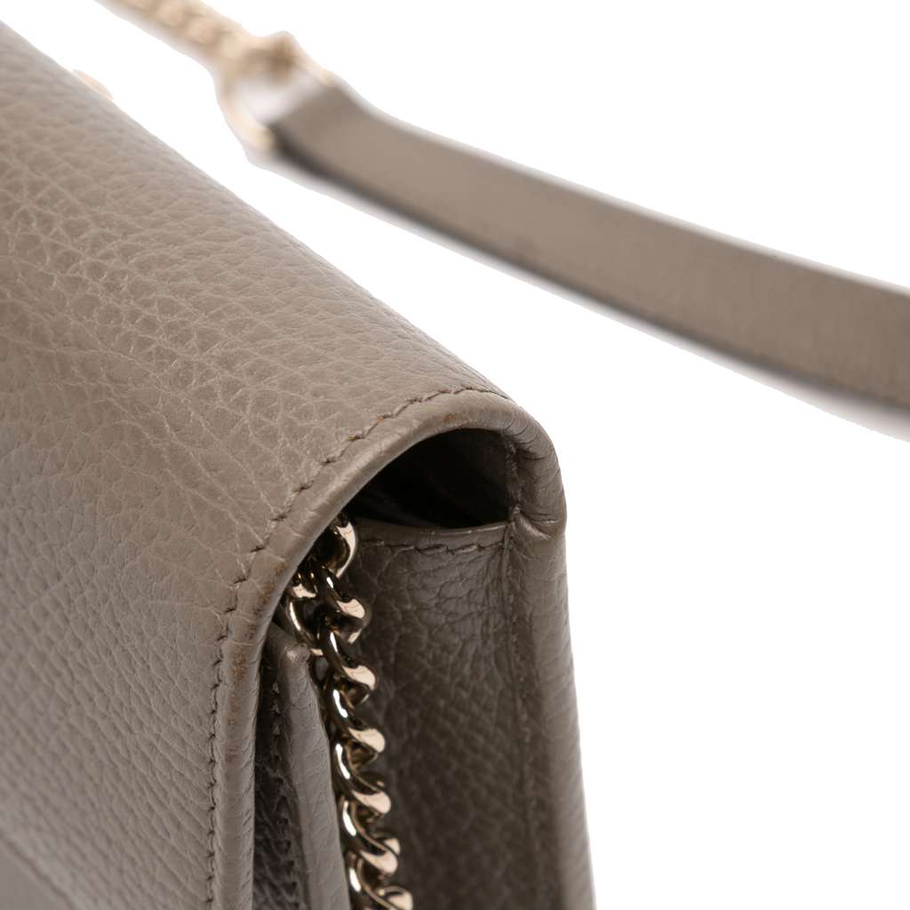 Gucci Interlocking G Dollar Calfskin Wallet on Chain - Image 12