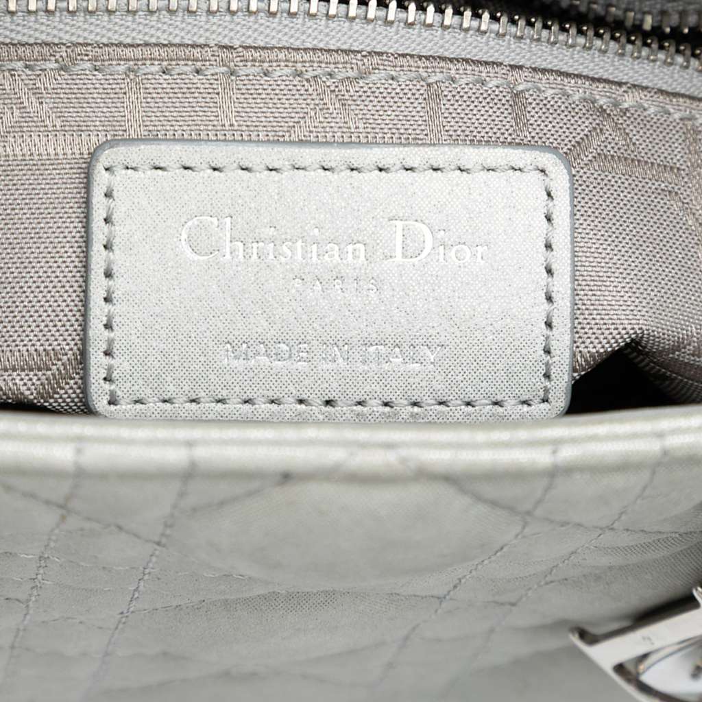Dior Mini Iridescent Lambskin Cannage Lady Dior - Side view
