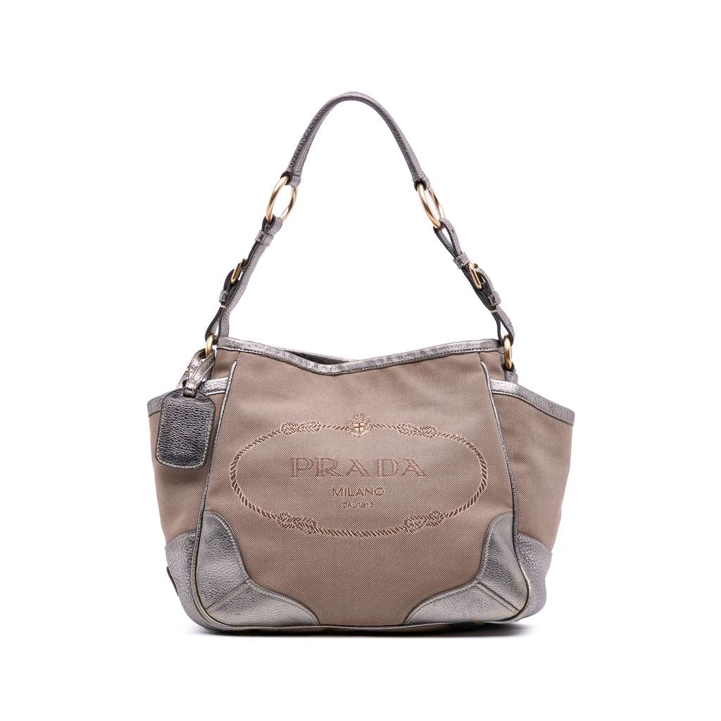 Prada Canvas Canapa Logo Tote