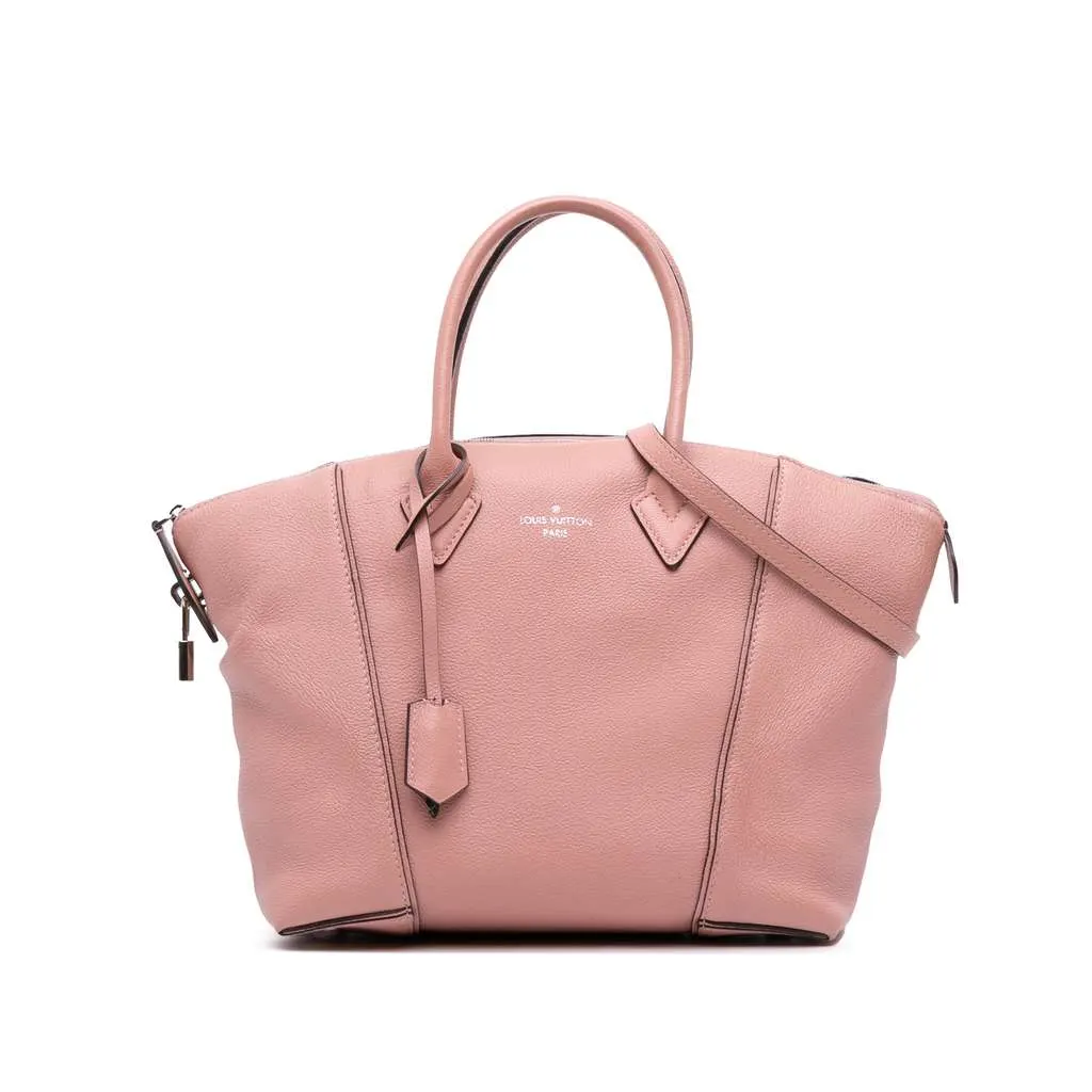 Louis Vuitton Taurillon Soft Lockit MM Pink Leather Very good - Front View