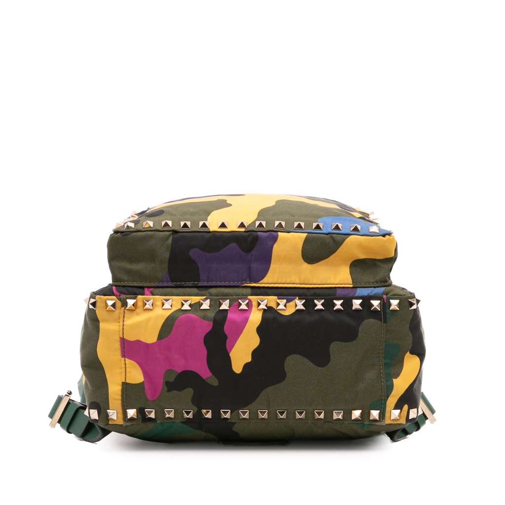 Valentino Printed Nylon Camouflage Rockstud Backpack - Image 6