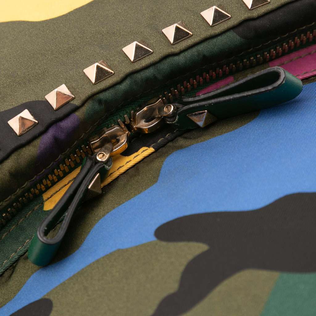 Valentino Printed Nylon Camouflage Rockstud Backpack - Image 10