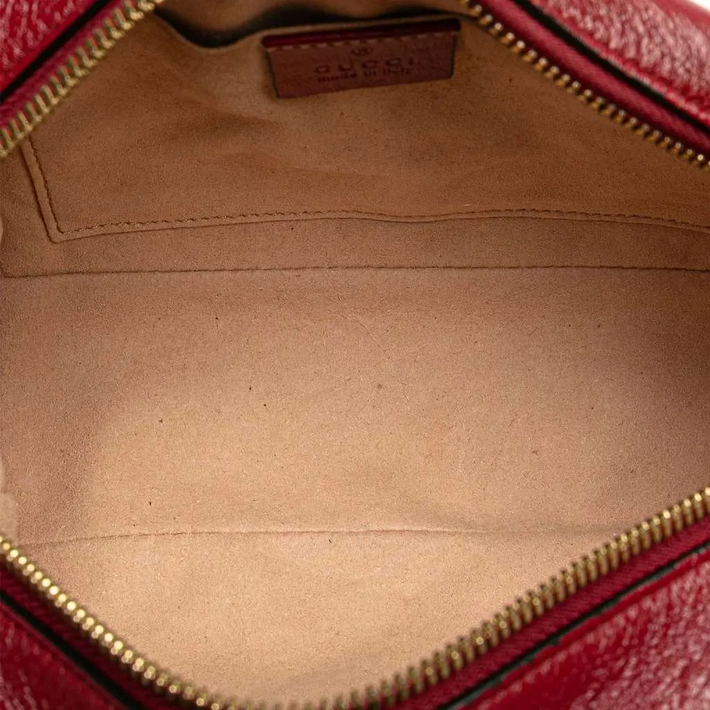 Gucci Small GG Marmont Matelasse Canvas Crossbody Brown Canvas Very good - Model View