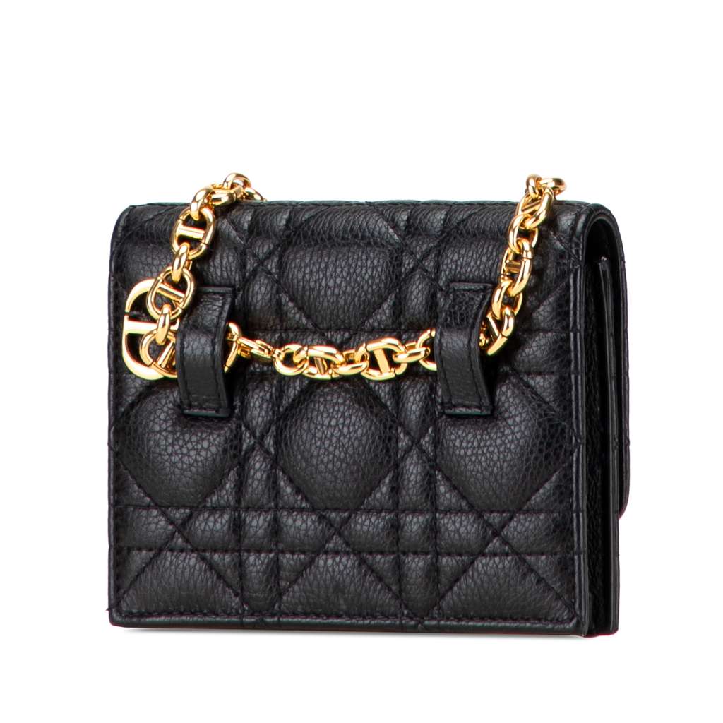 Dior Calfskin Cannage Caro Chain Belt Bag - Back view
