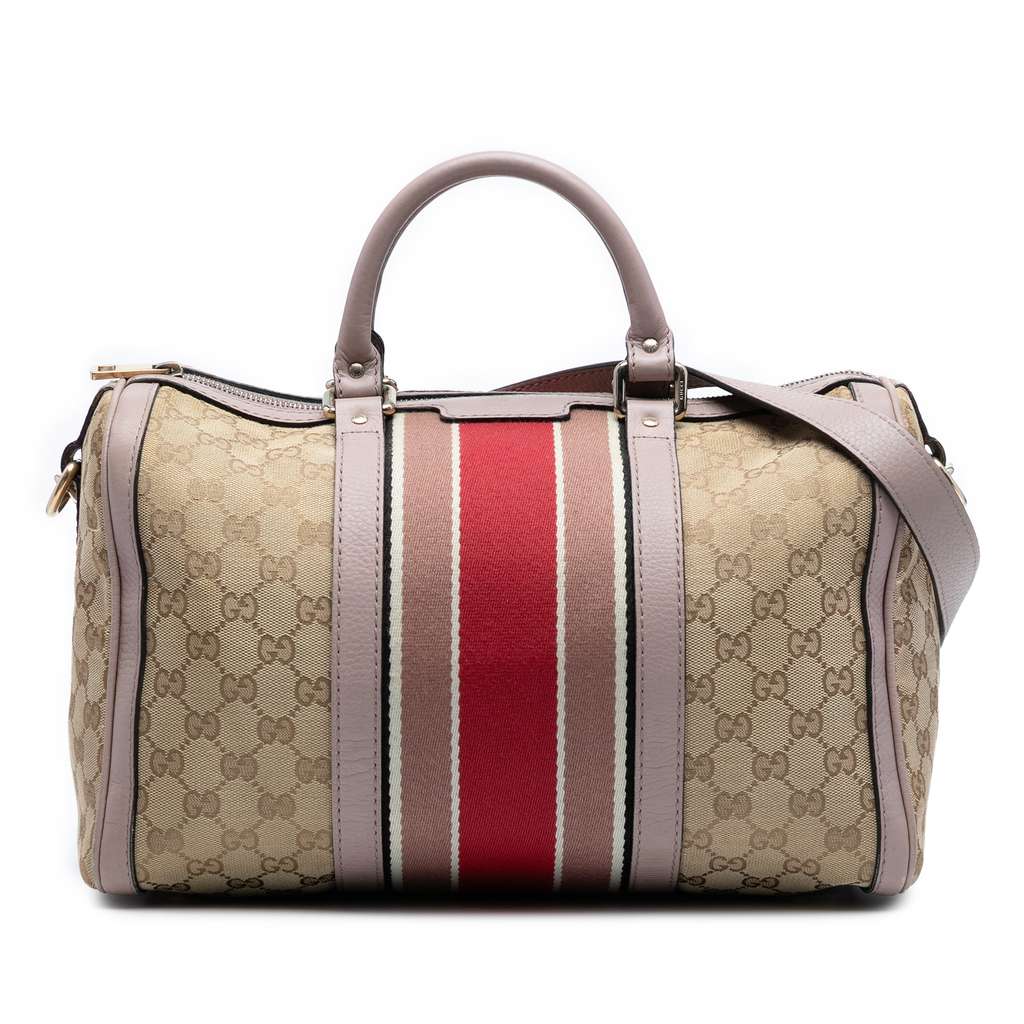 Gucci Medium GG Canvas Web Joy Boston Bag