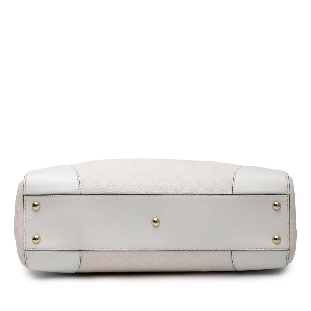 Gucci Diamante Bright Leather Tote White Leather Very good - Inside View