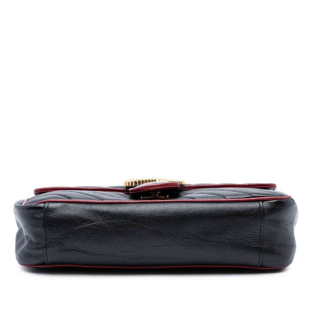 Gucci Medium GG Marmont Matelasse Diagonal Leather Torchon Shoulder Bag - Image 6