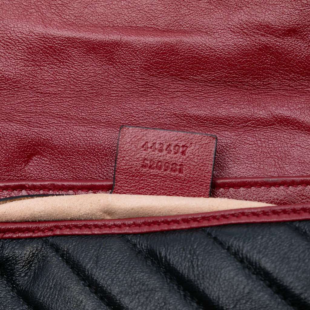 Gucci Medium GG Marmont Matelasse Diagonal Leather Torchon Shoulder Bag - Side view