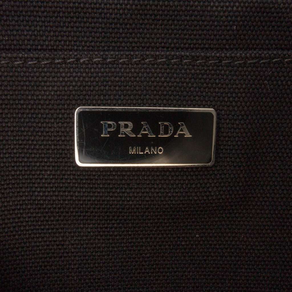 Prada Small Leopard Print Canvas Canapa Satchel - Side view