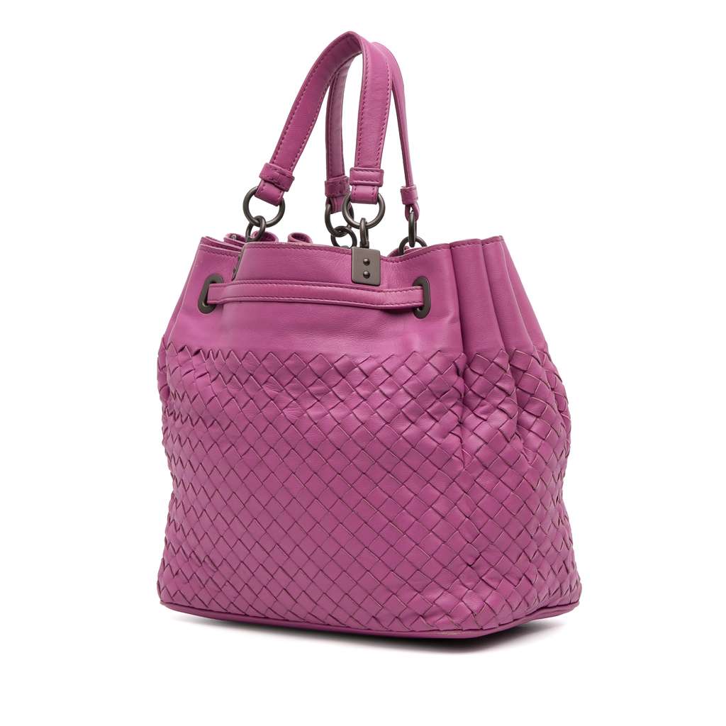 Bottega Veneta Nappa Intrecciato Bucket Bag - Back view