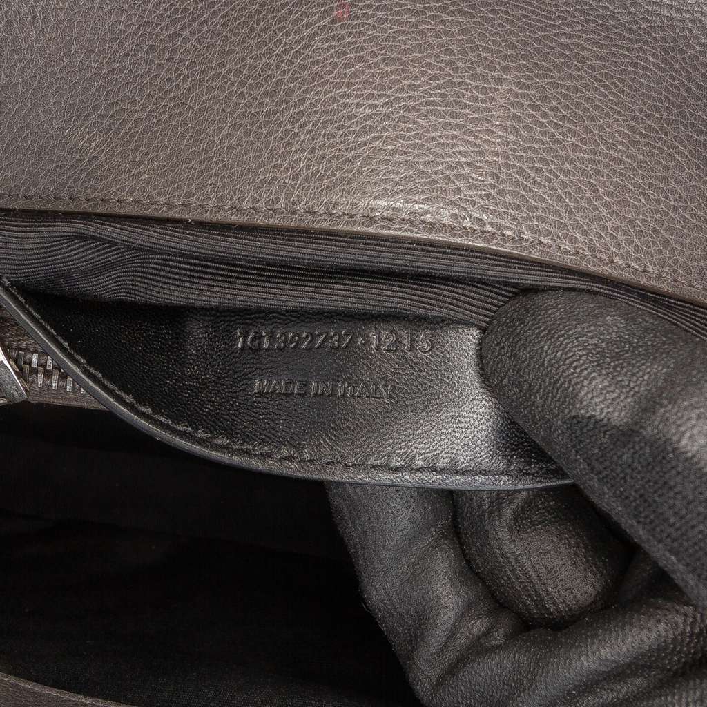 Saint Laurent Medium Chevron Sheepskin Monogram College Satchel - Detail 1