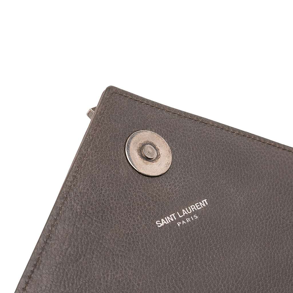 Saint Laurent Medium Chevron Sheepskin Monogram College Satchel - Image 10