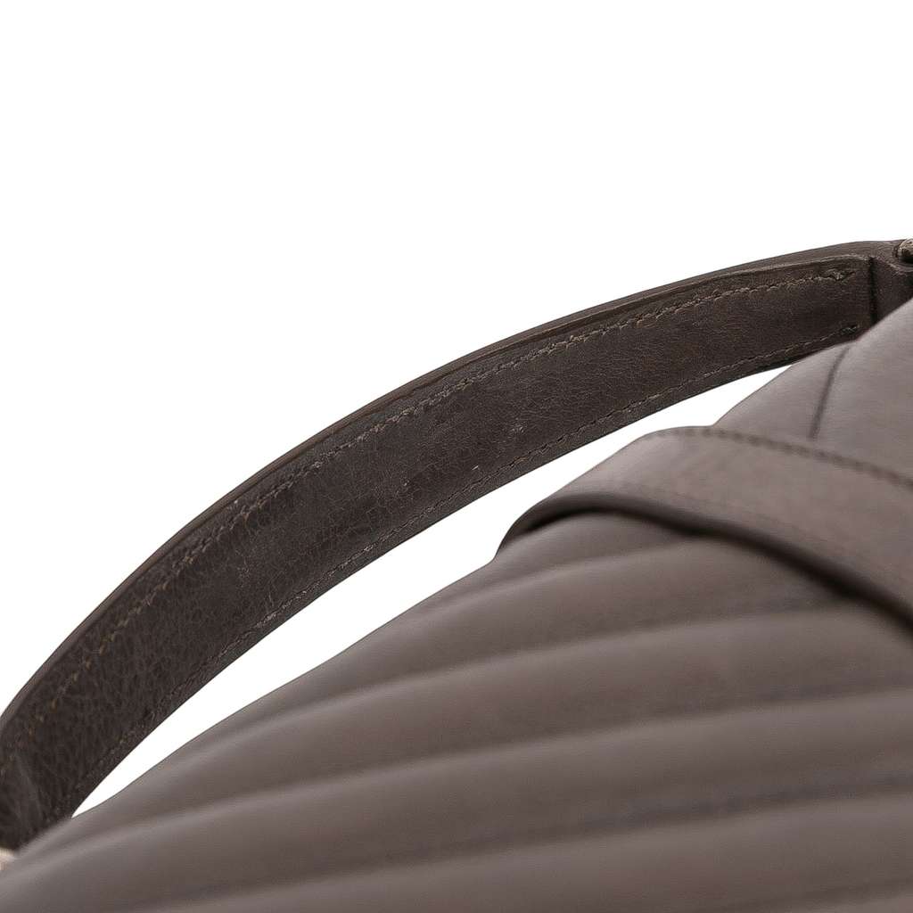 Saint Laurent Medium Chevron Sheepskin Monogram College Satchel - Image 11