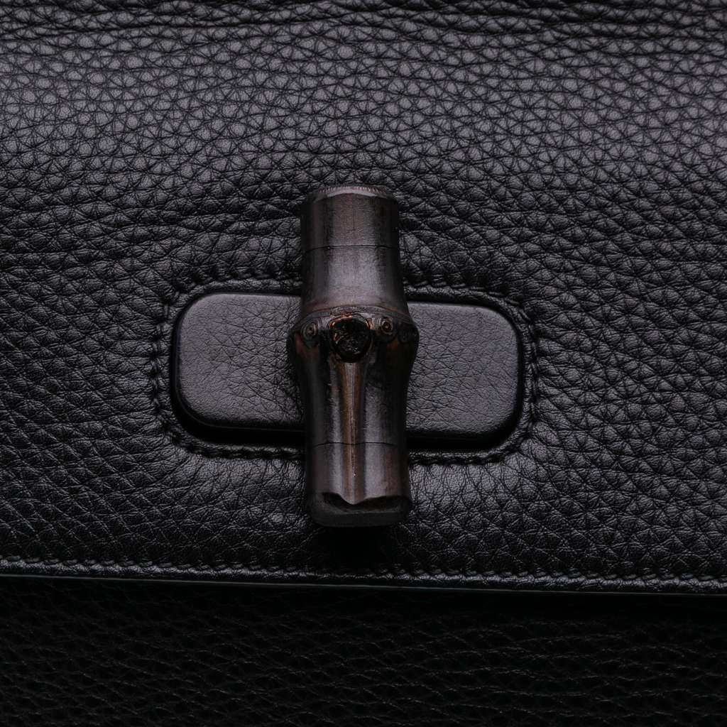 Gucci Medium Leather Bamboo Daily Satchel - Detail 1