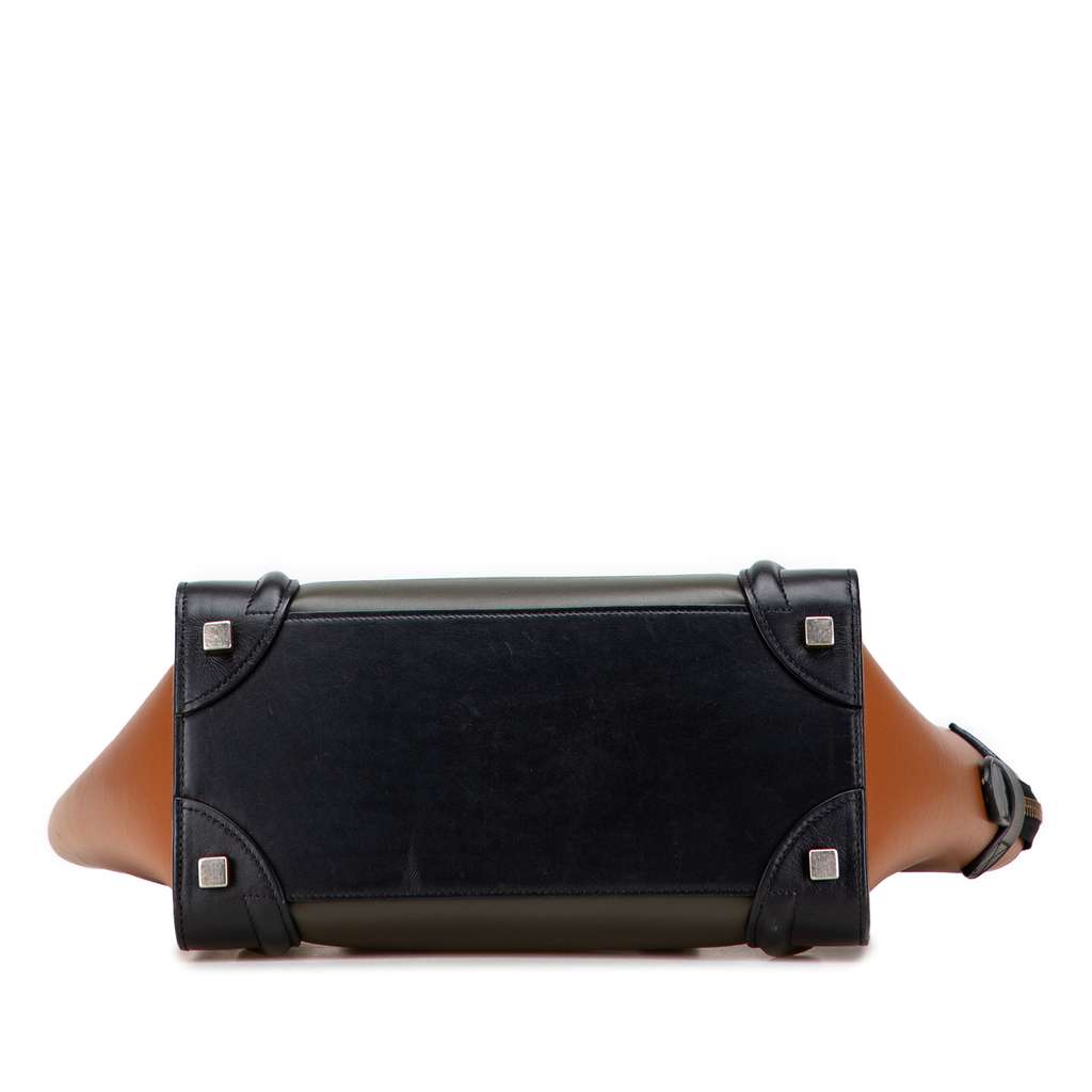 Celine Micro Tricolor Leather Luggage Tote - Image 6
