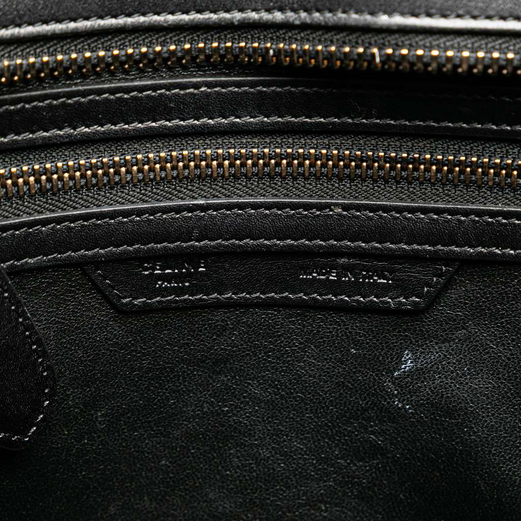 Celine Micro Tricolor Leather Luggage Tote - Side view