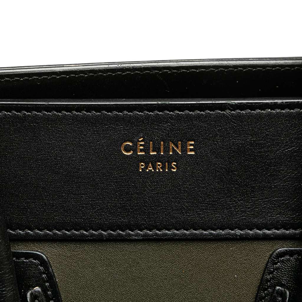 Celine Micro Tricolor Leather Luggage Tote - Image 10