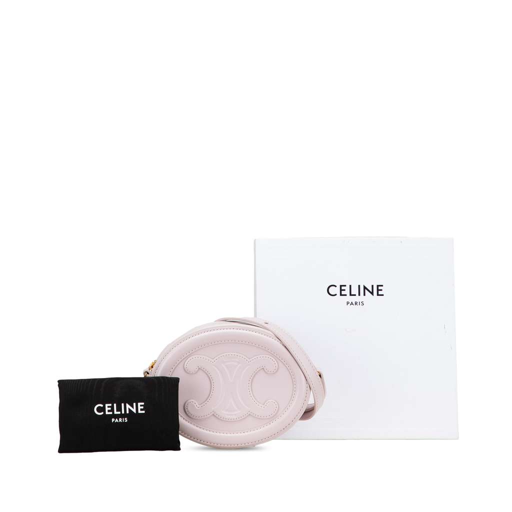 Celine Small Calfskin Cuir Triomphe Oval Crossbody - Image 12