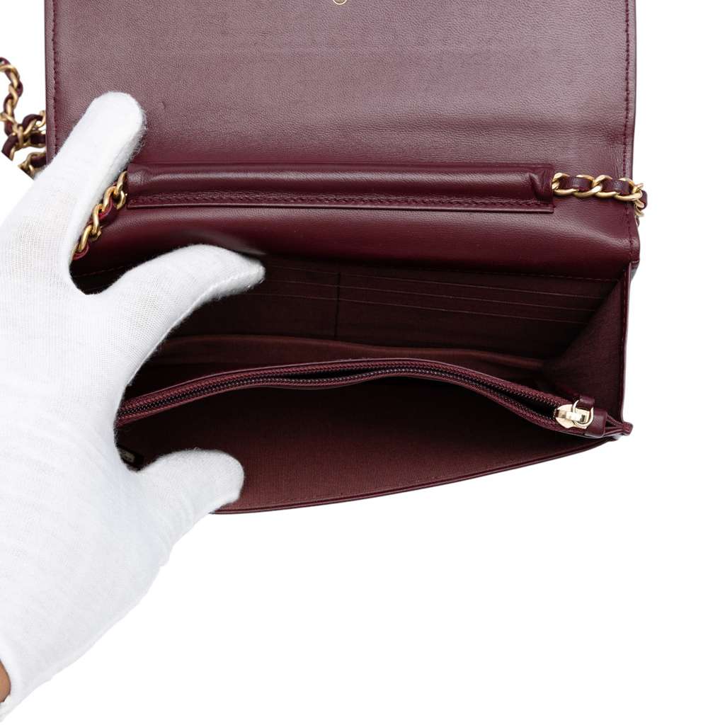 Chanel CC Quilted Velvet Wallet on Chain - 4