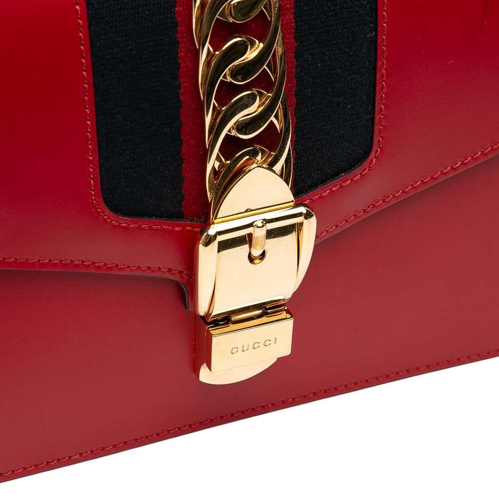 Gucci Small Leather Sylvie Web Satchel - Detail 2