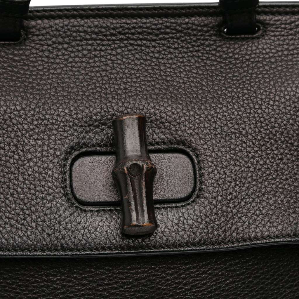 Gucci Medium Leather Bamboo Daily Satchel - Detail 1