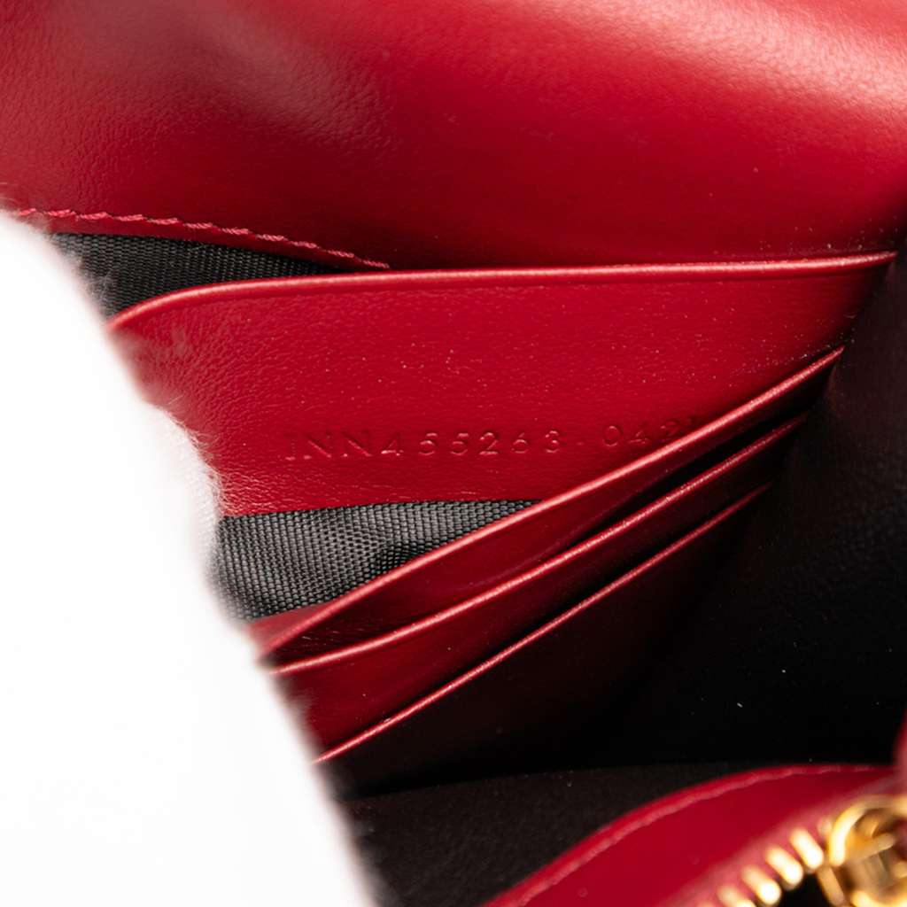 Saint Laurent Calfskin Heart Studded Classic Monogram Kate Tassel Wallet on Chain - Detail 1