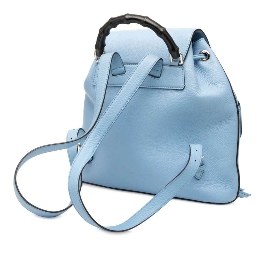 Gucci Leather Bamboo Tassel Backpack - Back view