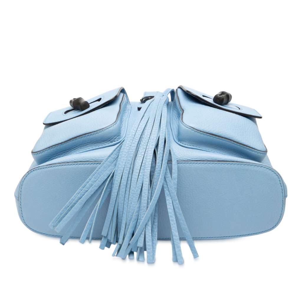Gucci Leather Bamboo Tassel Backpack - Image 6