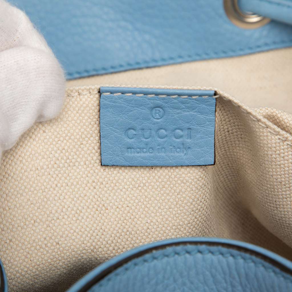 Gucci Leather Bamboo Tassel Backpack - Side view