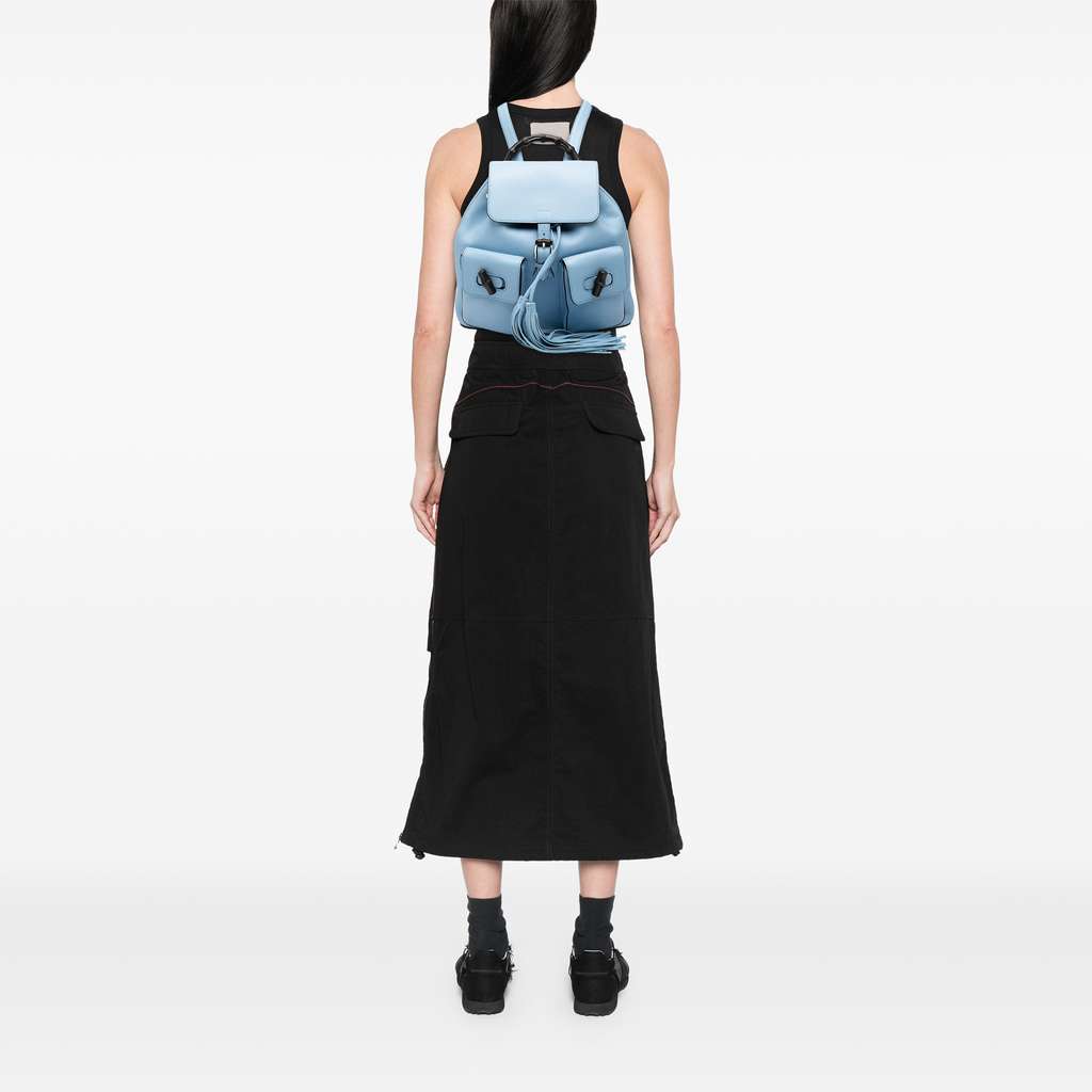 Gucci Leather Bamboo Tassel Backpack - Detail 2