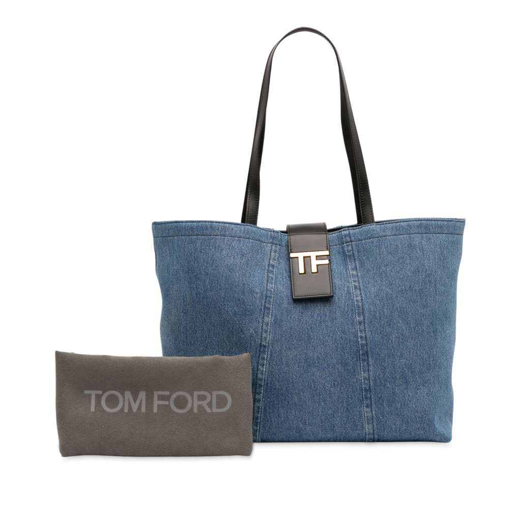 Tom Ford Small Denim TF Tote - Image 14