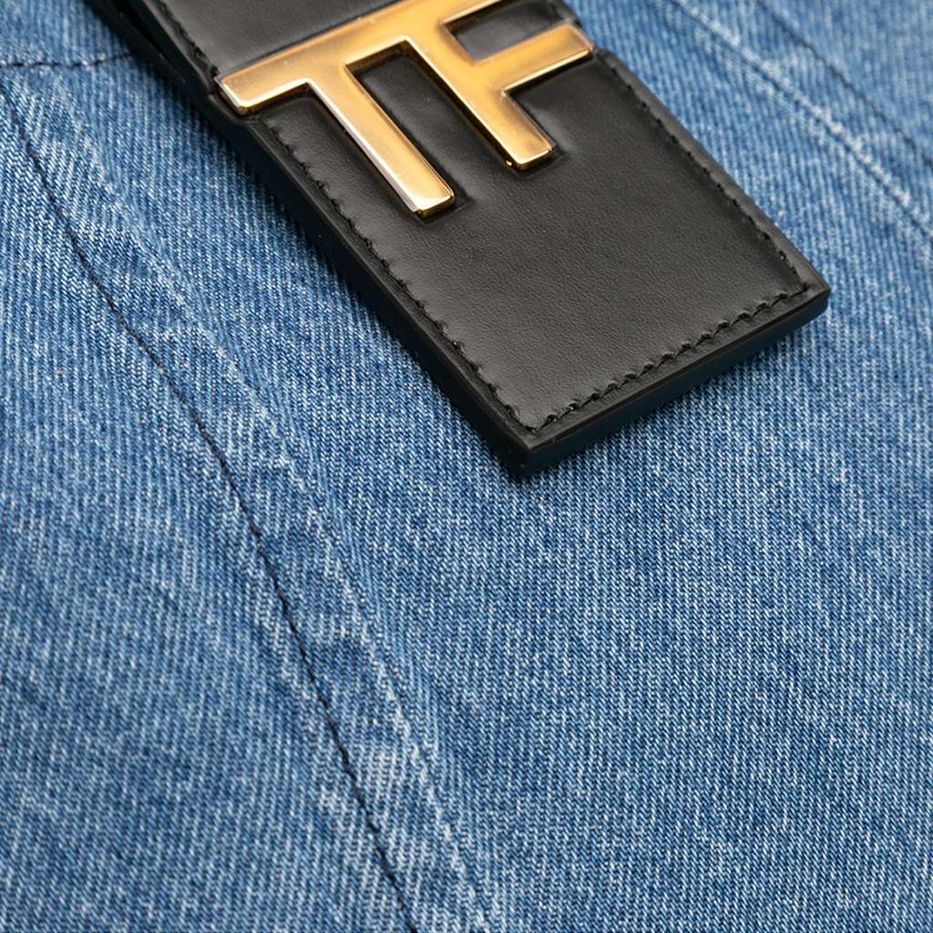 Tom Ford Small Denim TF Tote - Image 10