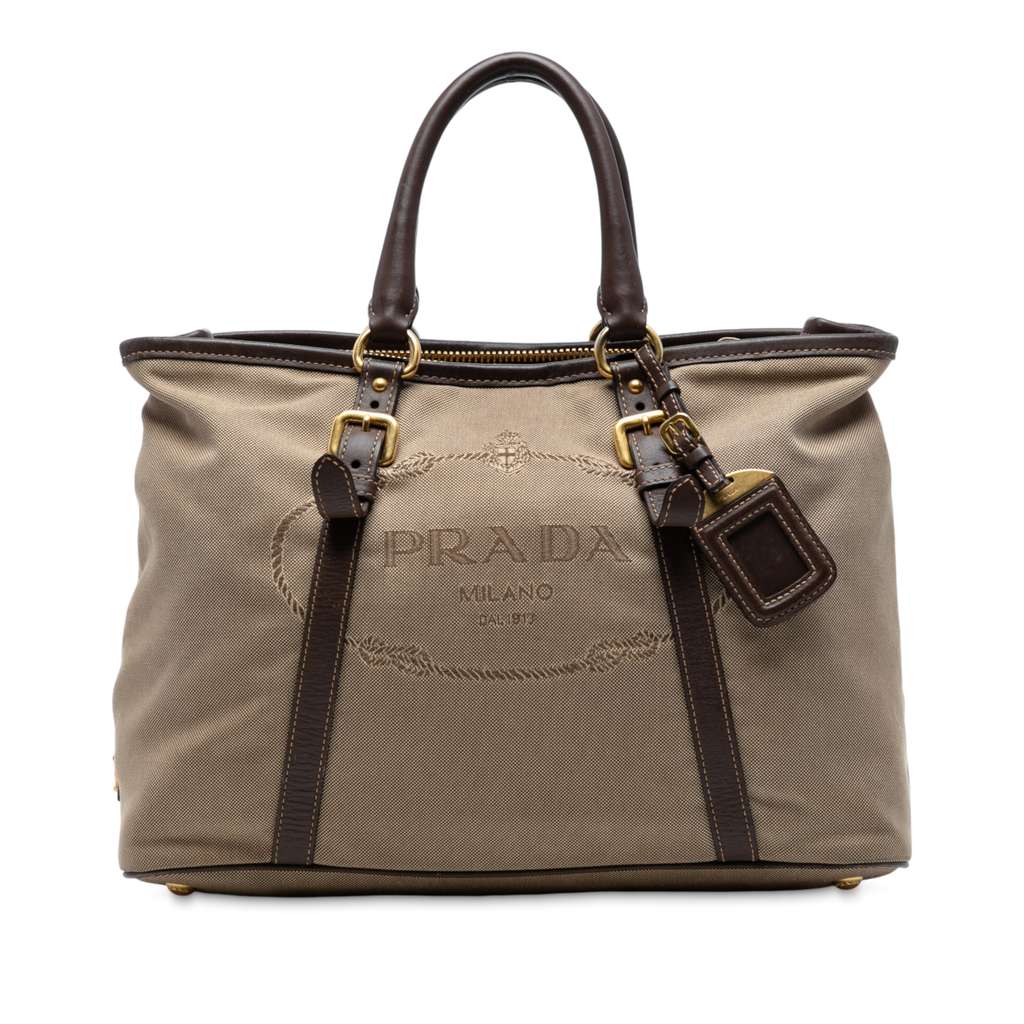 Prada Canvas Canapa Logo Satchel
