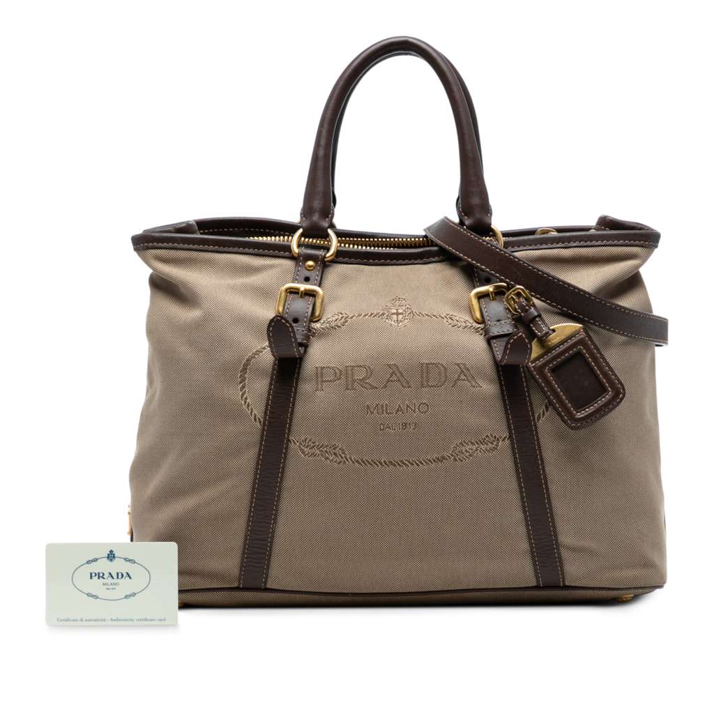 Prada Canvas Canapa Logo Satchel - Detail 2